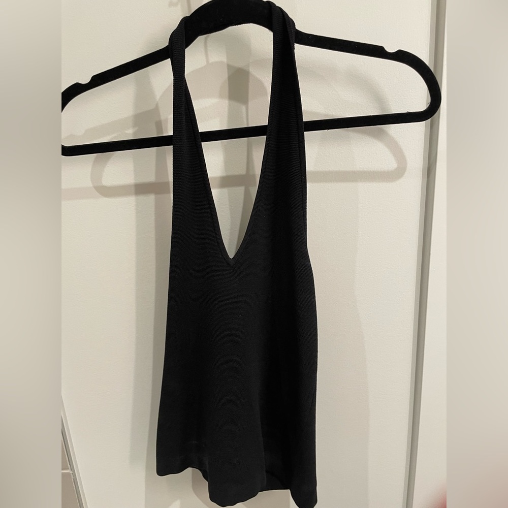 Ann Taylor deep v-neck halter top